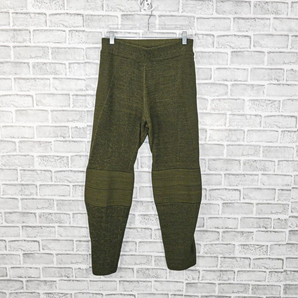 SNOW PEAK Japan Wool blend Knit Pants in olive Green size Small
